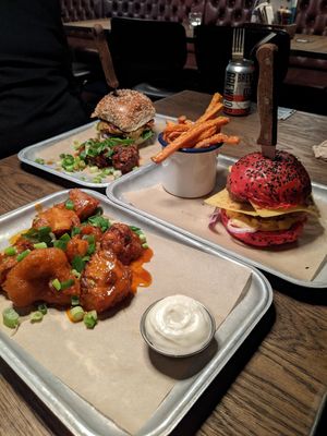 burgers and cauliflower wings at BrewDog in Wiesbaden