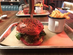 “Hail Seitan” Burger  at BrewDog in Wiesbaden