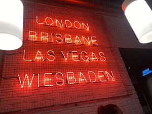 Red neons   at BrewDog in Wiesbaden