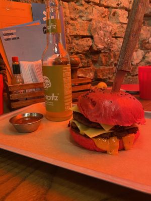 Double vegan cheez burger   at BrewDog in Wiesbaden
