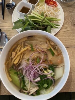 Vegan Pho  at Brasserie Saigon in Paris