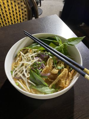 Vegan pho   at Brasserie Saigon in Paris