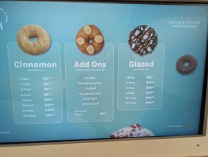 part of the menu at Happy Dough in Brisbane