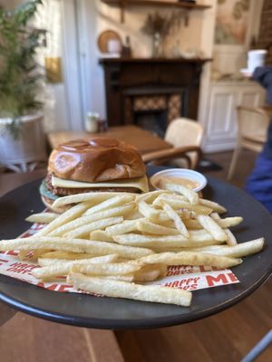 Vegan Cheesy Burger  at Lee and Me in Wollongong