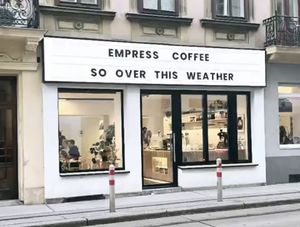   at Empress Coffee in Vienna