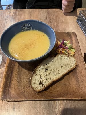 Soup and salad  at Cafe Dream  in Nagoya