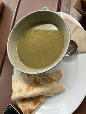 Lentil soup   at Dancing Waters Cafe in Springbrook
