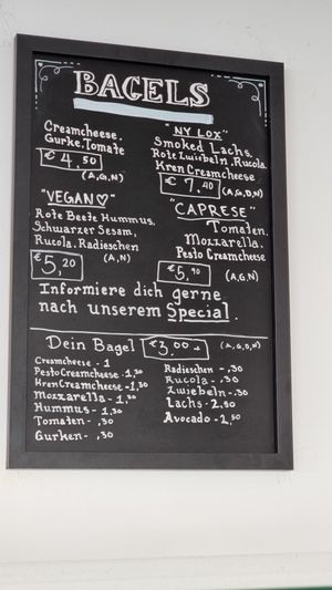 Bagel Menu at Koun Coffee in Vienna