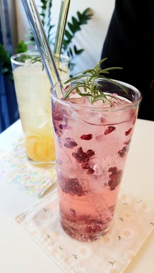 house-made Pomegranate Ade 수제석류에이드 at So Unique 쏘유니크 비건랩 in Ansan