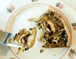 mushroom quiche - close-up at So Unique 쏘유니크 비건랩 in Ansan