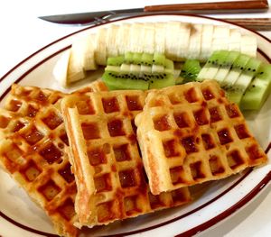 chickpea waffles at Laze Oven 레이즈오븐 in Ansan