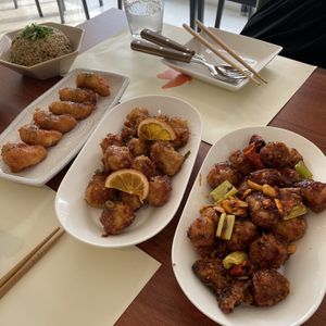 Kungpao and orange chicken  at Camouflage in Seoul