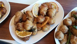 Orange chicken at Camouflage in Seoul