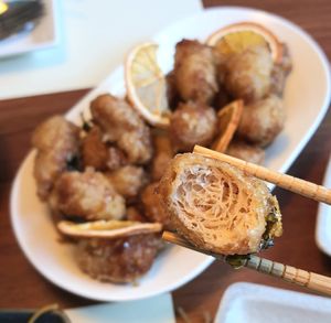 Orange chicken - inside at Camouflage in Seoul