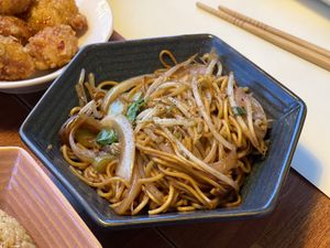 Chow mein  at Camouflage in Seoul