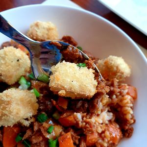 tofu crumble bowl at Camouflage in Seoul