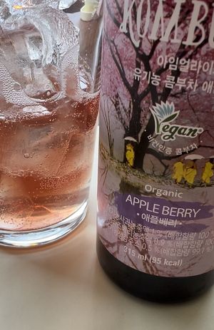 Vegan kombucha 🥰 (did you know many Korean kombuchas are NOT vegan and contain milk?)  at Camouflage in Seoul