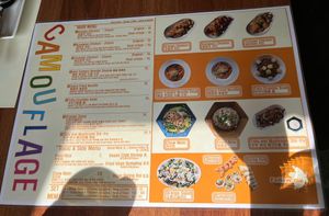Camouflage Menu  at Camouflage in Seoul