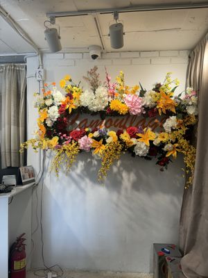 welcoming sign   at Camouflage in Seoul