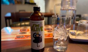 Ginger lemon kombucha   at Camouflage in Seoul