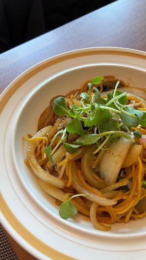 Chow mein (noodles with vegetables) at Camouflage in Seoul