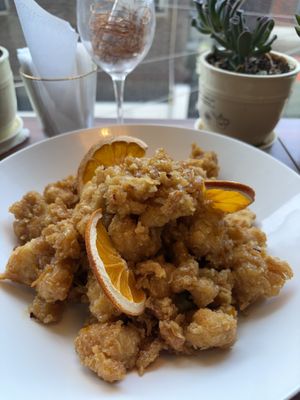 Orange chicken  at Camouflage in Seoul