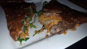 Savory vegan crepe w/ added potatoes  at Chez Elle in Kansas City