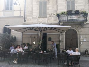 Outside of The Brothers Cafè. at The Brothers Cafè in Como