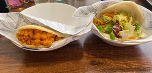 Vegan arepas (bonoñesa soya and fresca)  at Elvira 81 in Granada