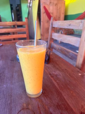 Passionata juice at Heart & Soul Cafè  in Zanzibar