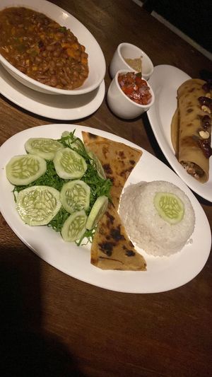 Bourrito, bean stew  at Heart & Soul Cafè  in Zanzibar