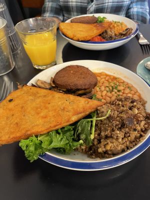 vegan fry x 2  at Deeney's in East London