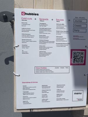 Menu Card  at Chubbies in Ioannina