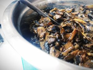 Caramelized mushrooms 🍄 ...soooo tasty!! at Chubbies in Ioannina