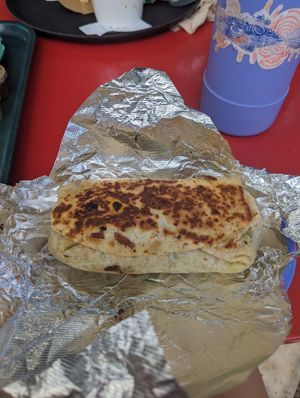 Soyrizo burrito (no cheese or rice, add guac) at El Tesoro in Atlanta