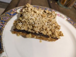 Vegan date slice at The Station Coffee Shop in Aberfoyle
