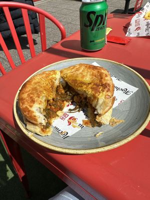 Curry pie   at The Station Coffee Shop in Aberfoyle