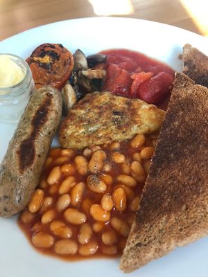 Vegan breakfast (half size)  at Terrace Cafe in Northallerton