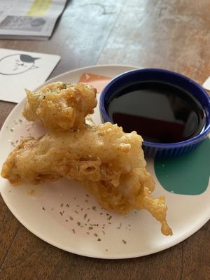 Enoki shroom   at Ushi's Coffee Corner in Glasgow