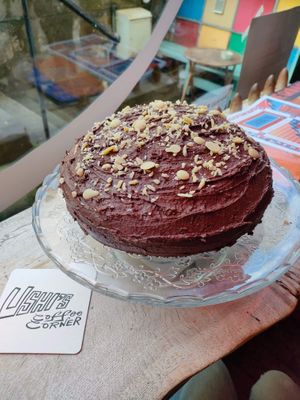 double chocolate & avocado cake! at Ushi's Coffee Corner in Glasgow