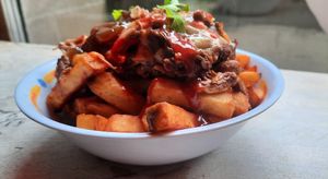 The best loaded fries at Ushi's Coffee Corner in Glasgow