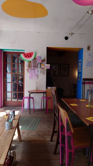 Inside at Ushi's Coffee Corner in Glasgow