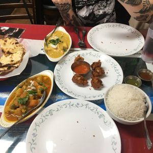 Vegetable curry and pokauna  at Nepal's Cafe in Estes Park