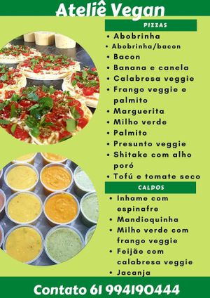 Cardápio  #Veganuary at Ateliê Vegan in Brasilia