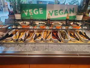 Prepared vegetables, roasted and such at Interspar Citypark in Ljubljana