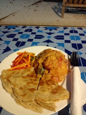 Vegetables curry at Panyopa in Zanzibar