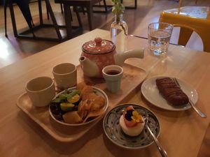 Afternoon tea , vegan sweets.. yum!!! at The Joi Factory in Ho Chi Minh City