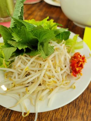Toppings for Bun Rieu  #Veganuary at The Joi Factory in Ho Chi Minh City