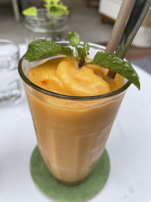 Orange adventure smoothie, 75,000 VND (plus 10% tax)  at The Joi Factory in Ho Chi Minh City