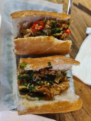 Banh mi bi cha in french bread at The Joi Factory in Ho Chi Minh City